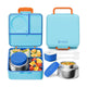Fimibuke 60oz Bento Box with 8.5oz Thermos & Utensils - Rainbow