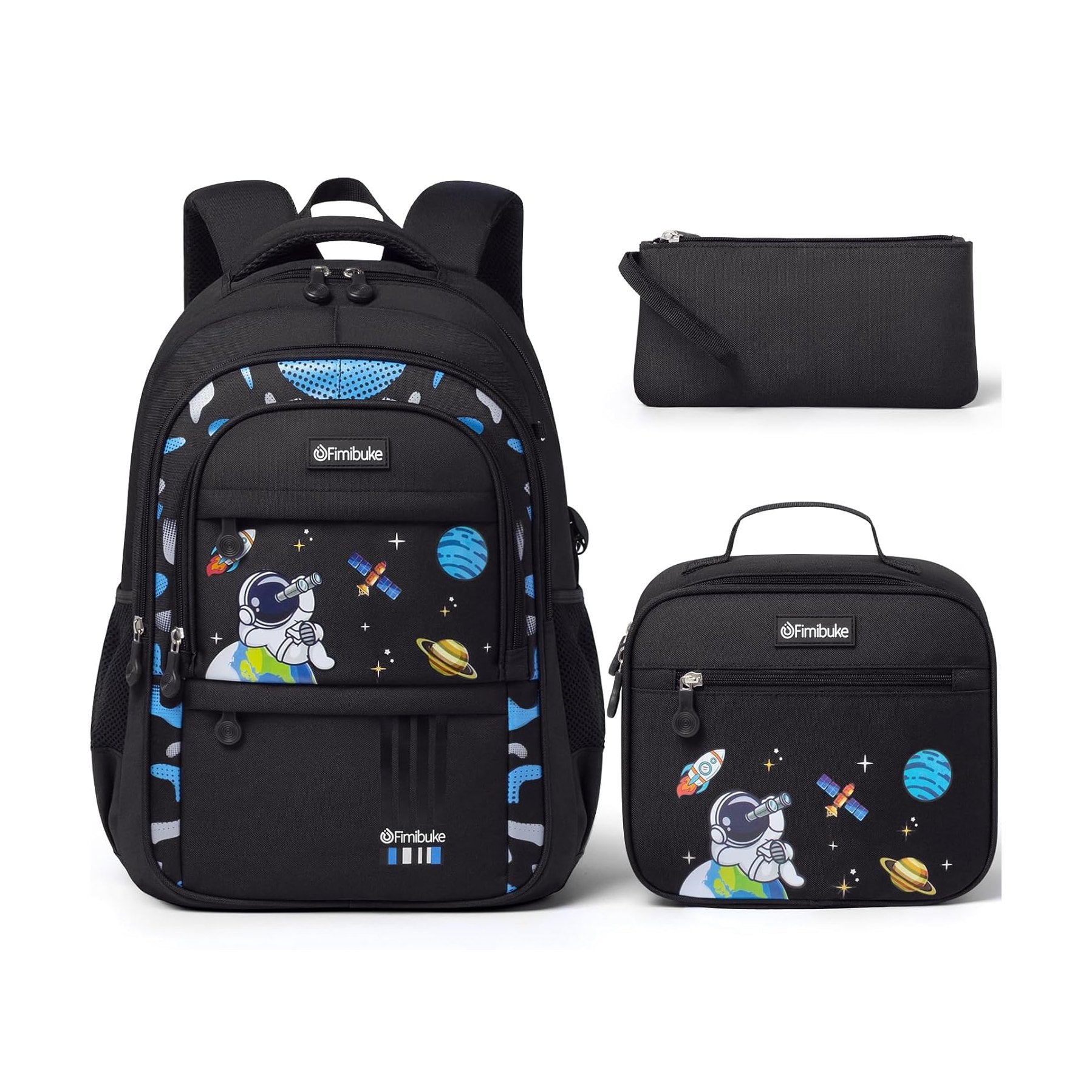 Fimibuke Boys 3-Piece Water-Resistant Backpack Set, Age 5+