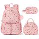 Fimibuke Girls Corduroy 3-Piece Backpack Set with Lunch Bag & Pencil Pouch