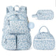 Fimibuke Girls Corduroy 3-Piece Backpack Set with Lunch Bag & Pencil Pouch