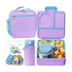 Fimibuke Kids Bento Lunch Set with Thermos, Water Bottle & Bag - Rainbow