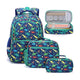 Fimibuke Kids 3-Piece Water-Resistant Backpack Set, Ages 3-12 - yellow Construction Trucks