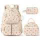 Fimibuke Girls Corduroy 3-Piece Backpack Set with Lunch Bag & Pencil Pouch