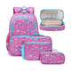 Fimibuke Kids 3-Piece Water-Resistant Backpack Set, Ages 3-12