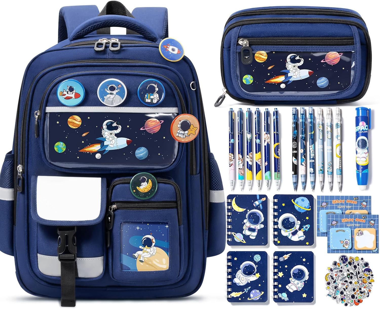 Fimibuke Kids School Backpack & 28PCS Capybara Stationery Set with Pencil Case