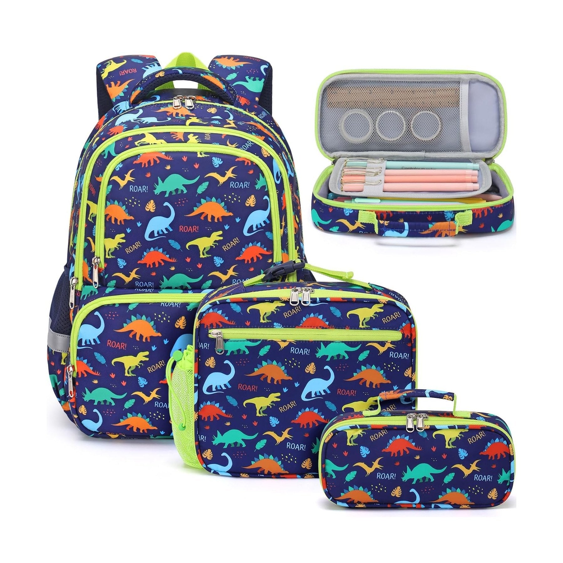 Fimibuke Kids 3-Piece Water-Resistant Backpack Set, Ages 3-12 - unicorn
