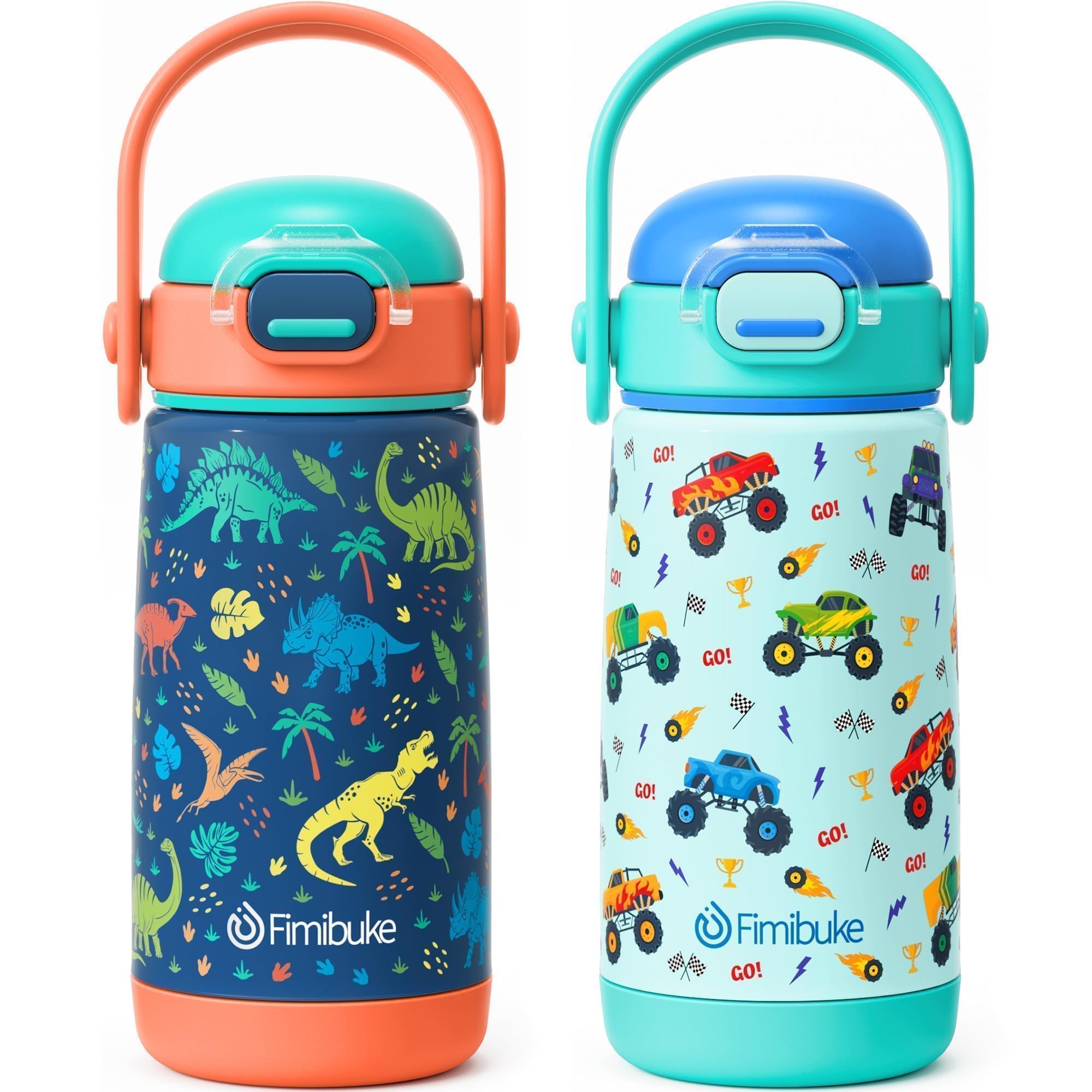 Fimibuke 14oz Insulated Stainless Steel Kids Water Bottle