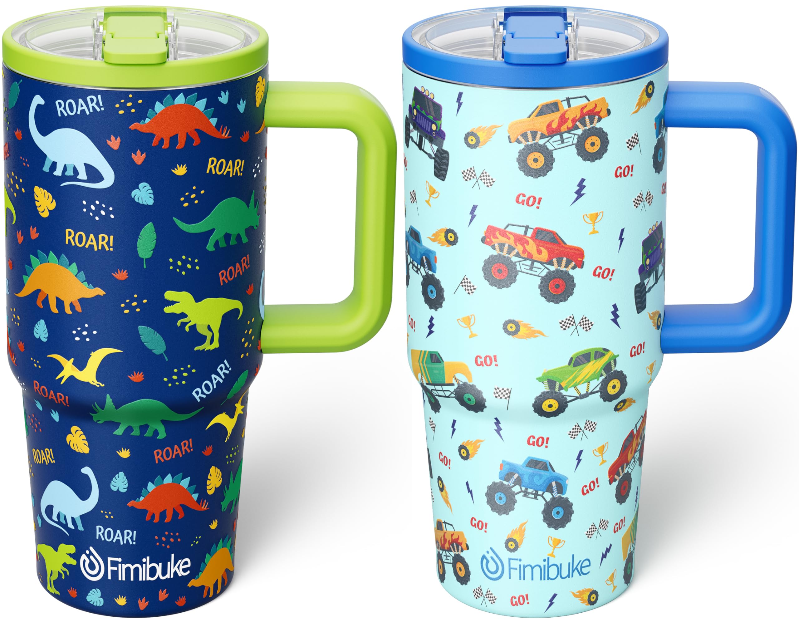Fimibuke 20oz Insulated Stainless Steel Kids Tumbler with Straw