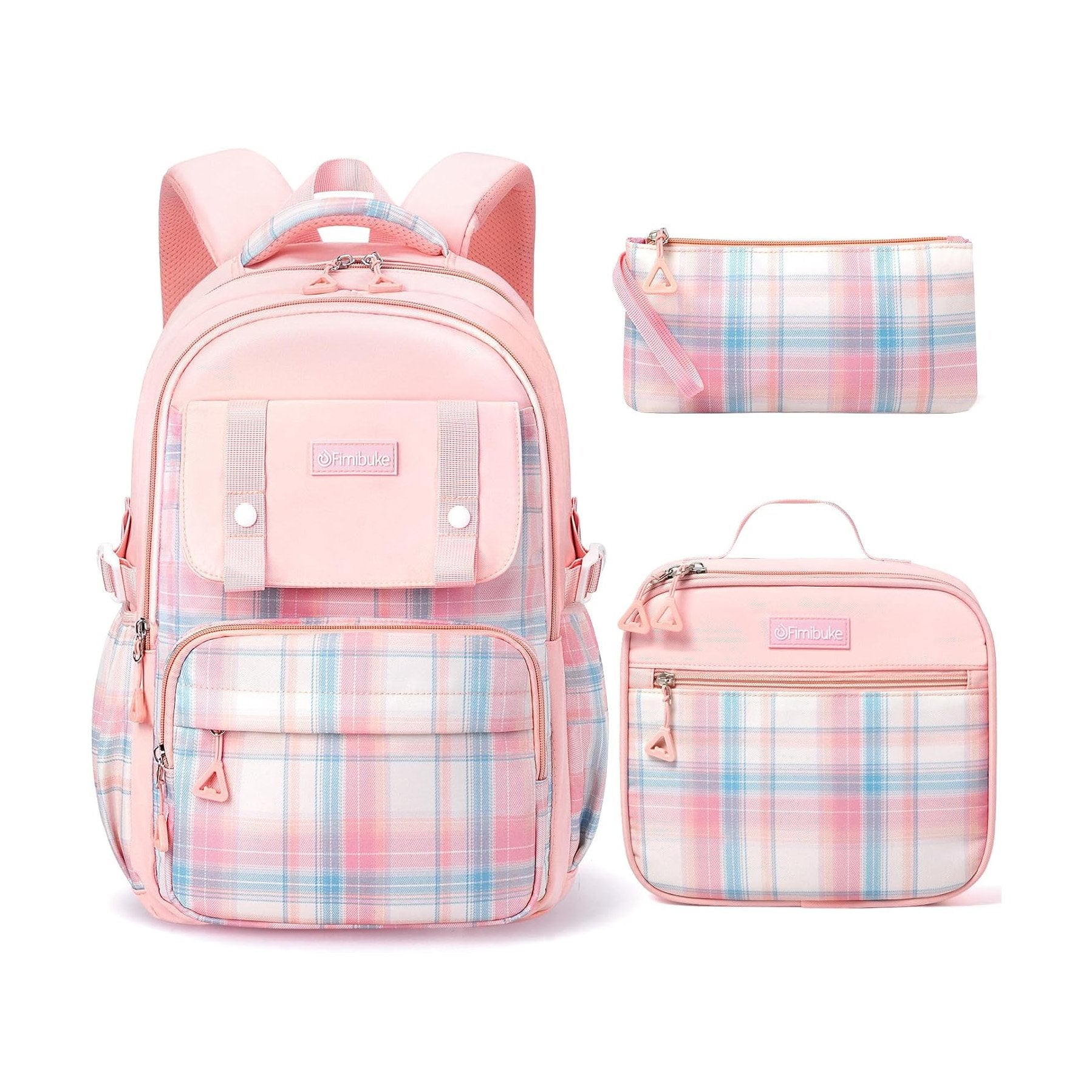 Fimibuke Girls 3-Piece Water-Resistant Backpack Set, Age 6+