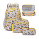 Fimibuke Kids 3-Piece Water-Resistant Backpack Set, Ages 3-12 - daisy & Rainbow