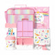 Fimibuke Kids 4-Compartment Bento Lunch Set with 12oz Thermos - Purple & Blue