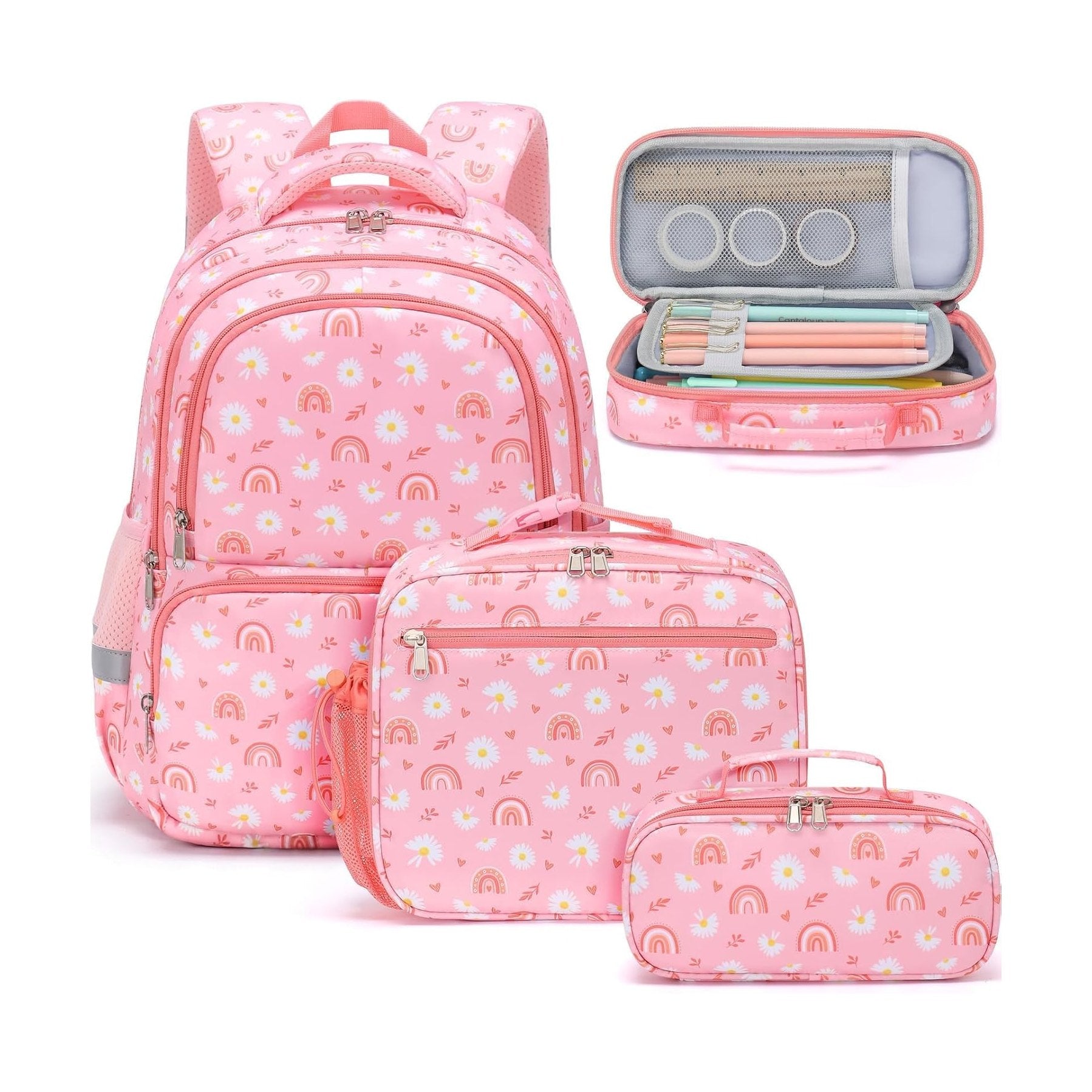 Fimibuke Kids 3-Piece Water-Resistant Backpack Set, Ages 3-12