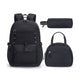 Fimibuke Girls 17-Inch Backpack Set with Lunch Bag & Pencil Case - Black