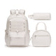 Fimibuke Girls 17-Inch Backpack Set with Lunch Bag & Pencil Case - Beige