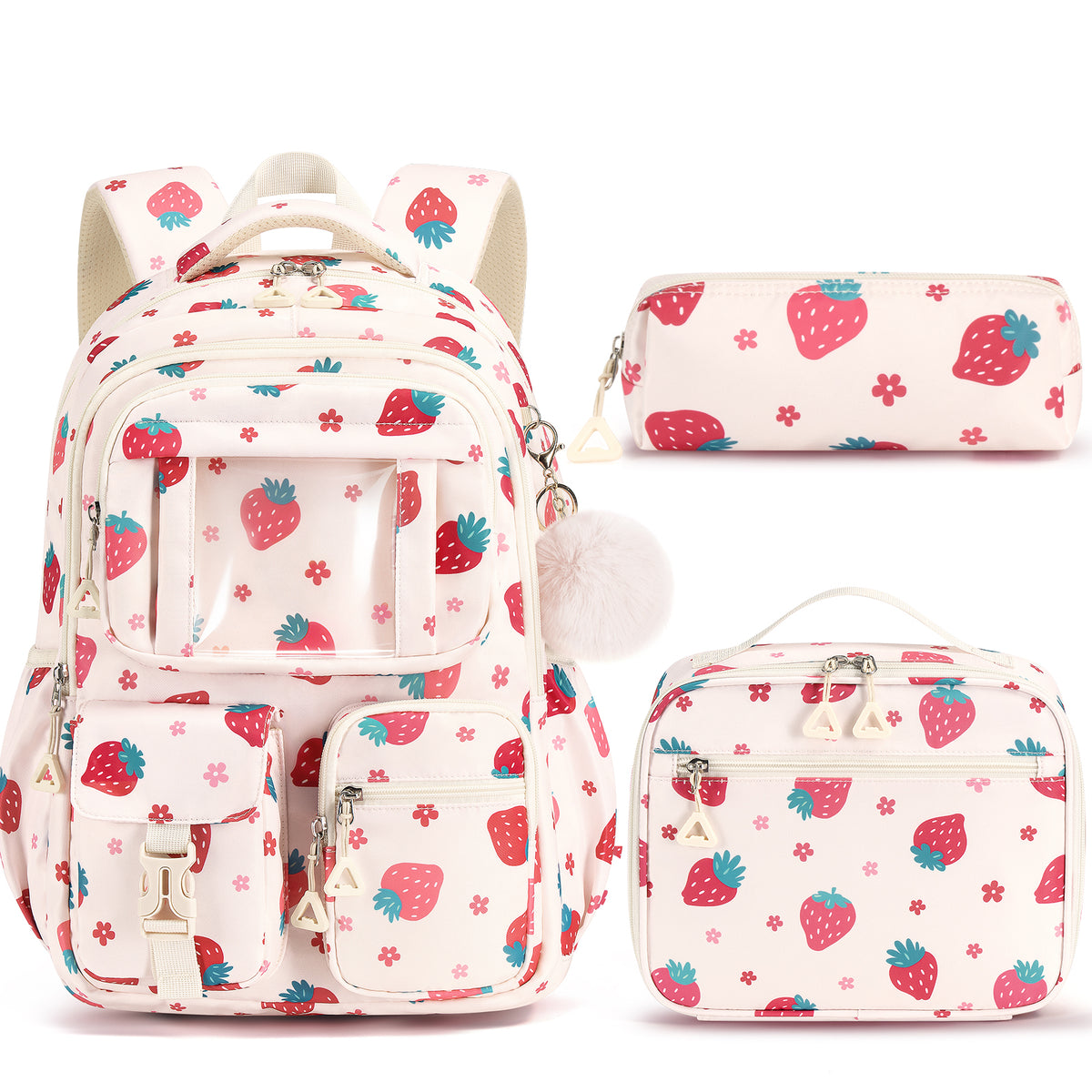 Fimibuke Girls 3-Piece Lightweight Backpack Set with Lunch Bag